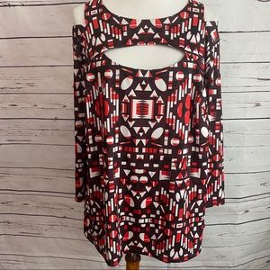 Jete Cold Shoulder 3/4 Sleeve Blouse Size 1X